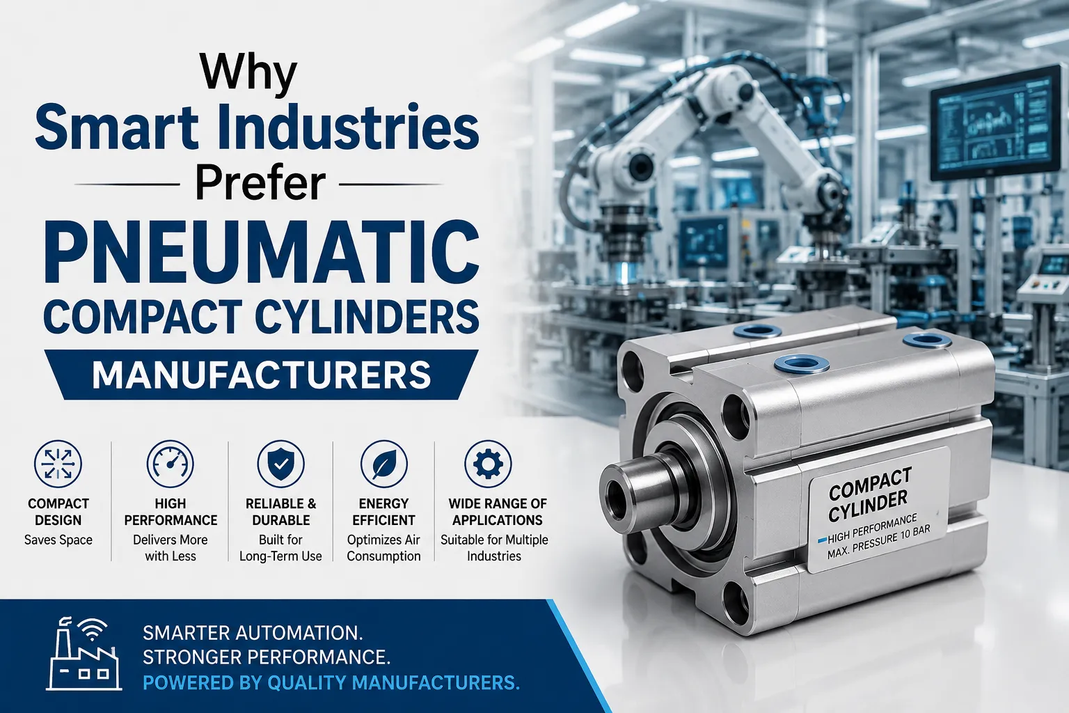 Why Smart Industries Prefer Pneumatic Compact Cylinders Manufacturers