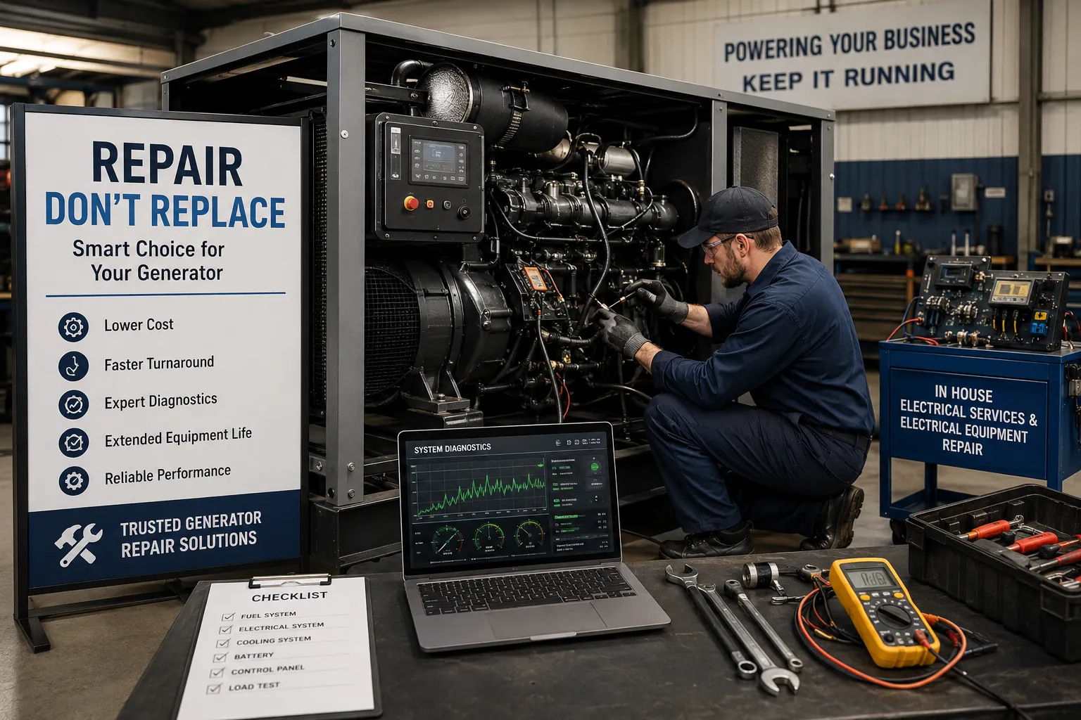 When to Choose a Specialized Generator Repair Shop Instead of Replacing Your Equipment
