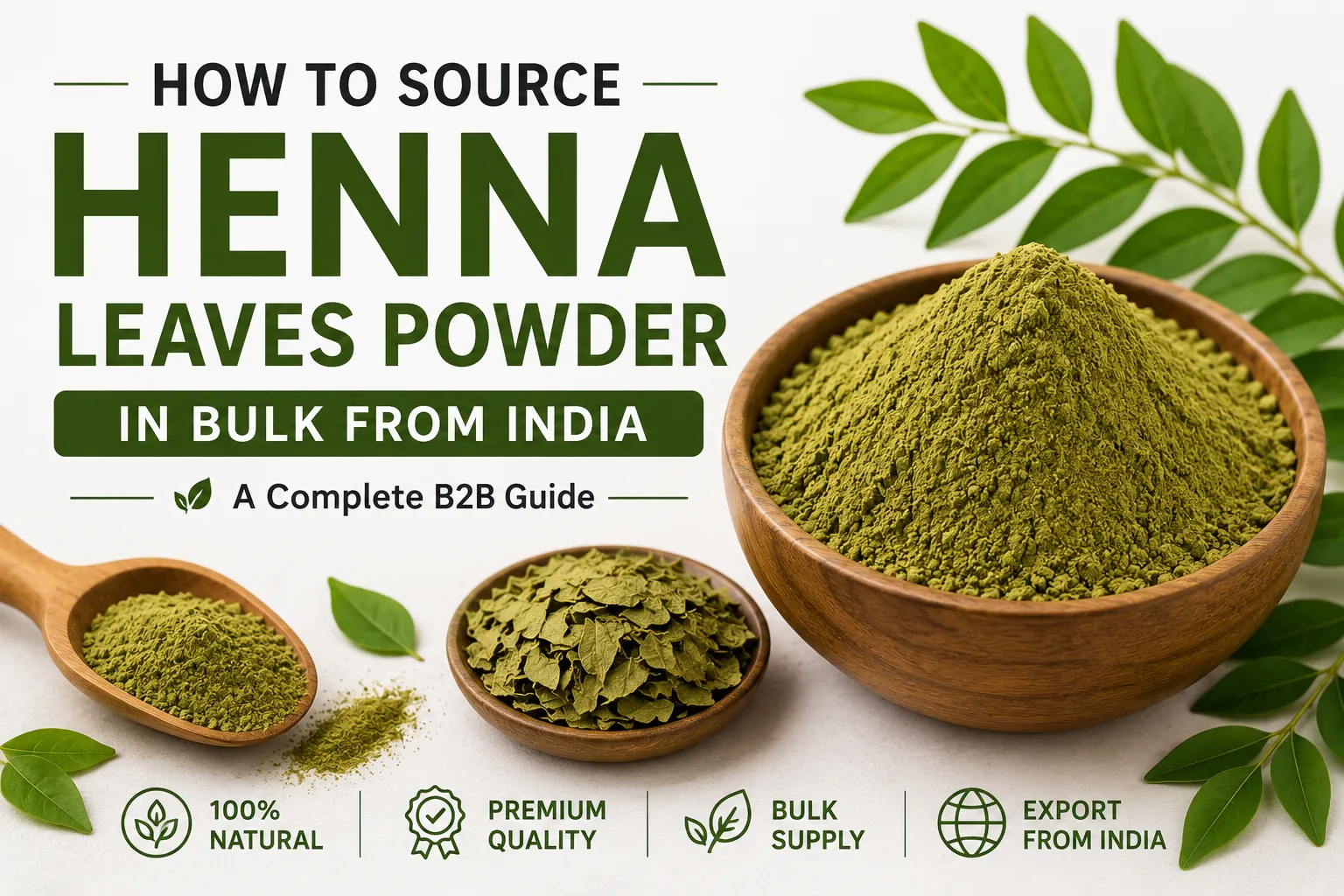 How to Source Henna Leaves Powder in Bulk from India