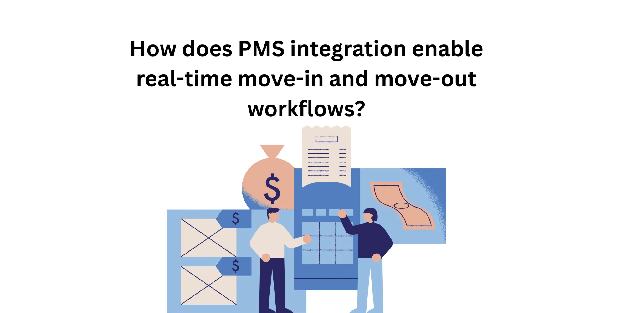 How does PMS integration enable real-time move-in and move-out workflows?