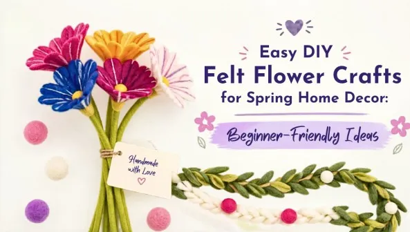 Stylish Felt Flowers and Plants for Sustainable and Cozy Home Interiors