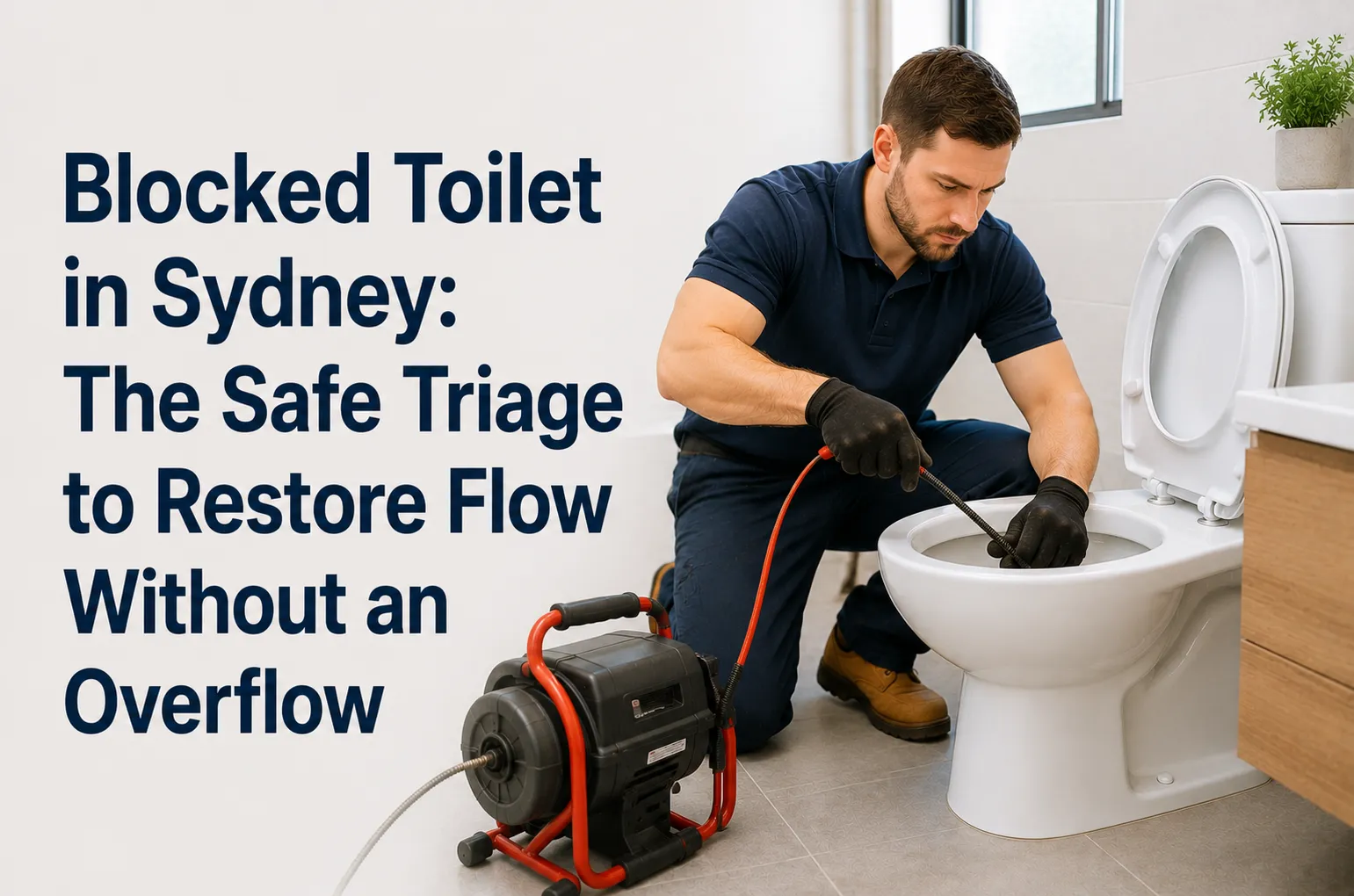 Blocked Toilet in Sydney: The Safe Triage to Restore Flow Without an Overflow