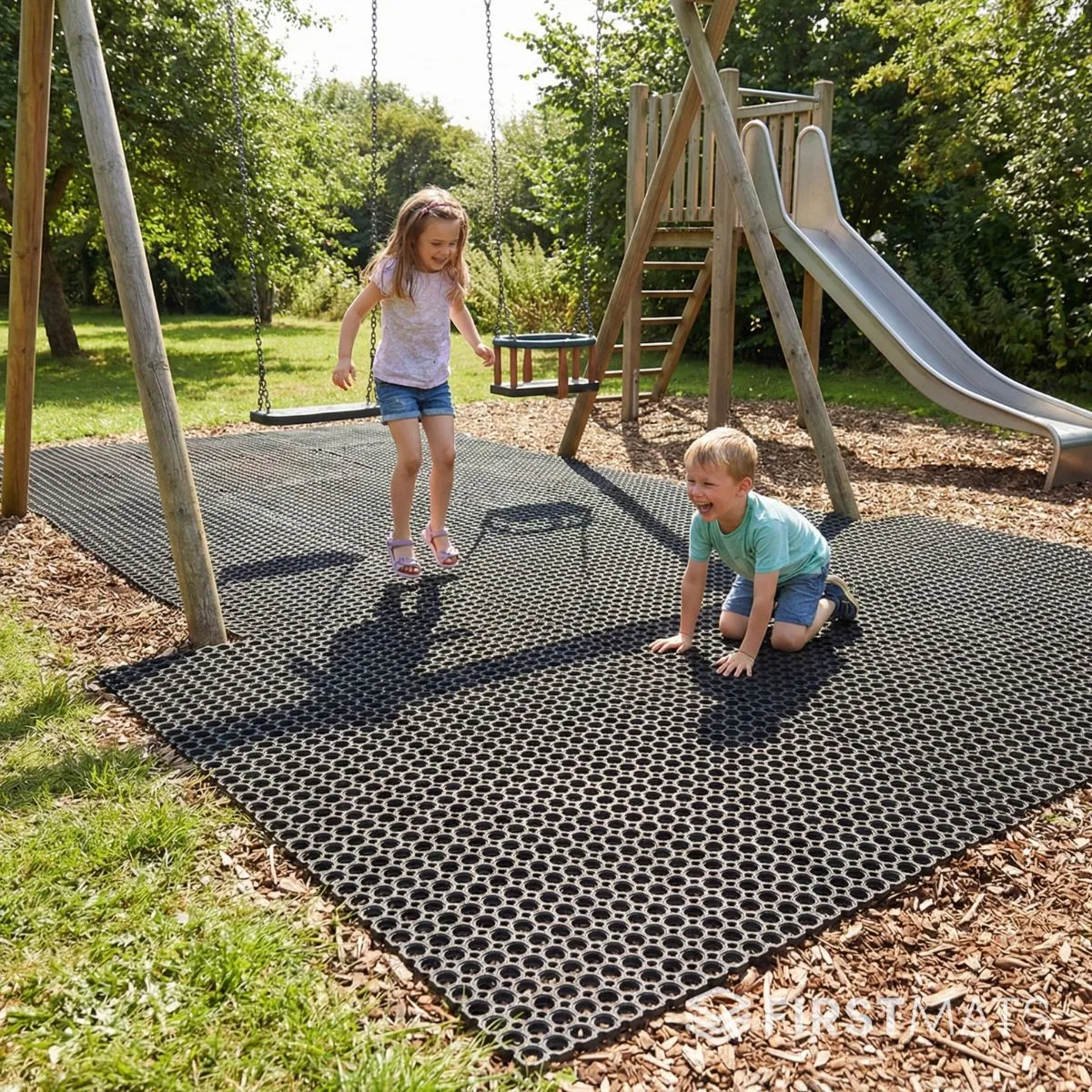 Safe Landings: Why Your Backyard Needs Professional Playground Mats