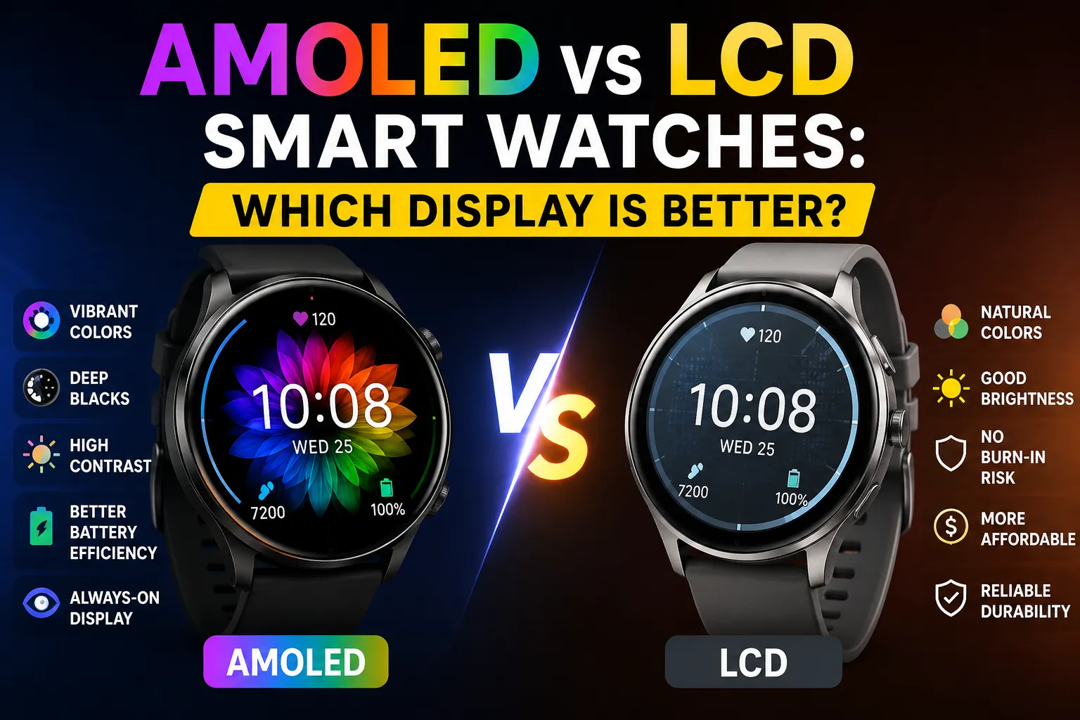 AMOLED vs LCD Smart Watches: Which Display Is Better?