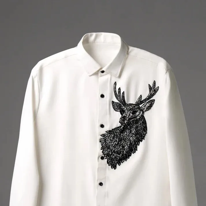 Stylish Unique Designer Shirts for Men with Artistic Embroidery