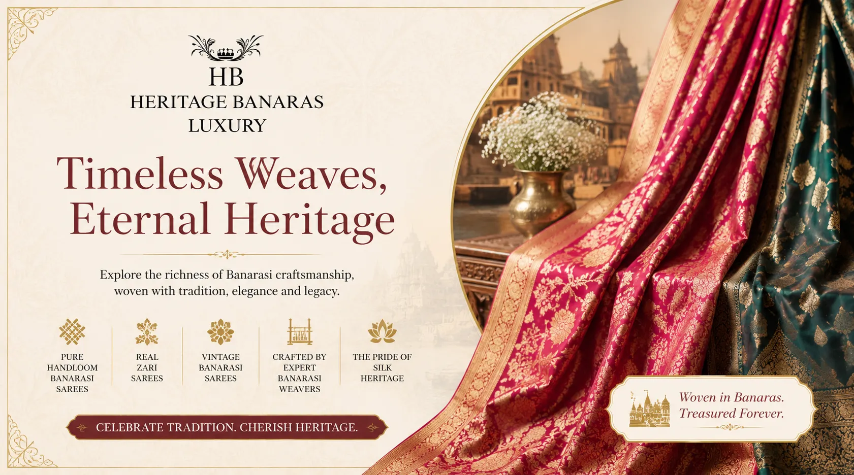 Handwoven Banarasi Sarees: A Symbol of Grace and Heritage