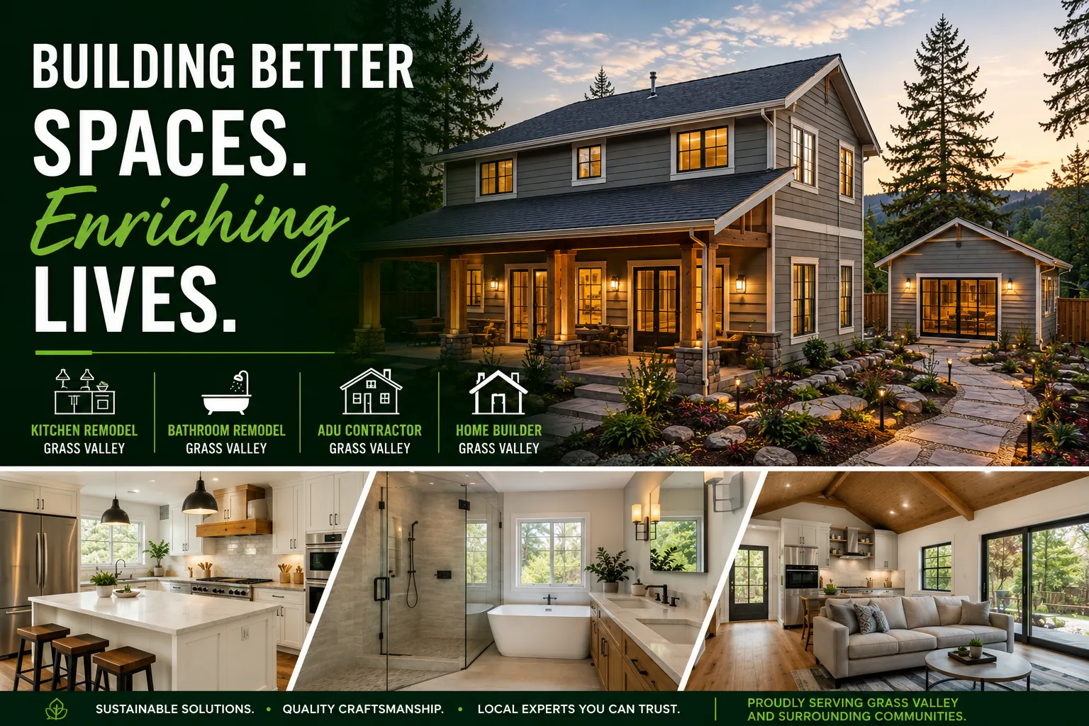 Why More Grass Valley Homeowners Are Investing in Kitchen Remodeling, Bathroom Renovations & ADUs