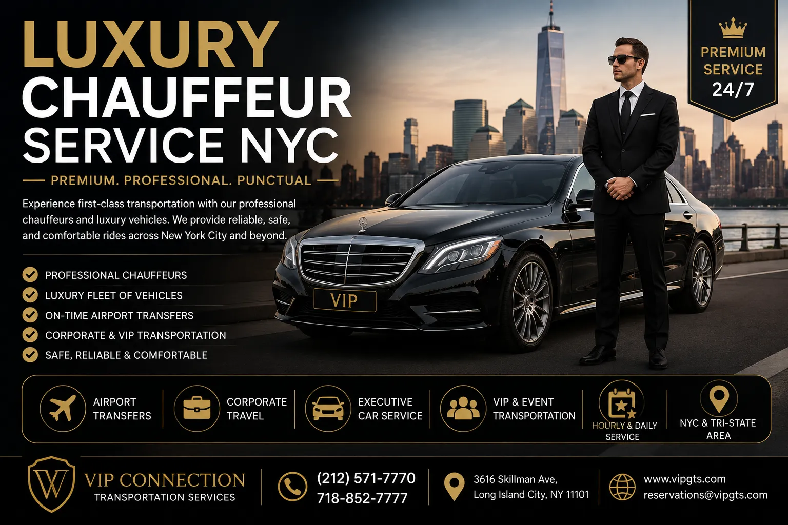 Luxury Chauffeur Service NYC: Elite Black Car & Executive Transportation in New York City