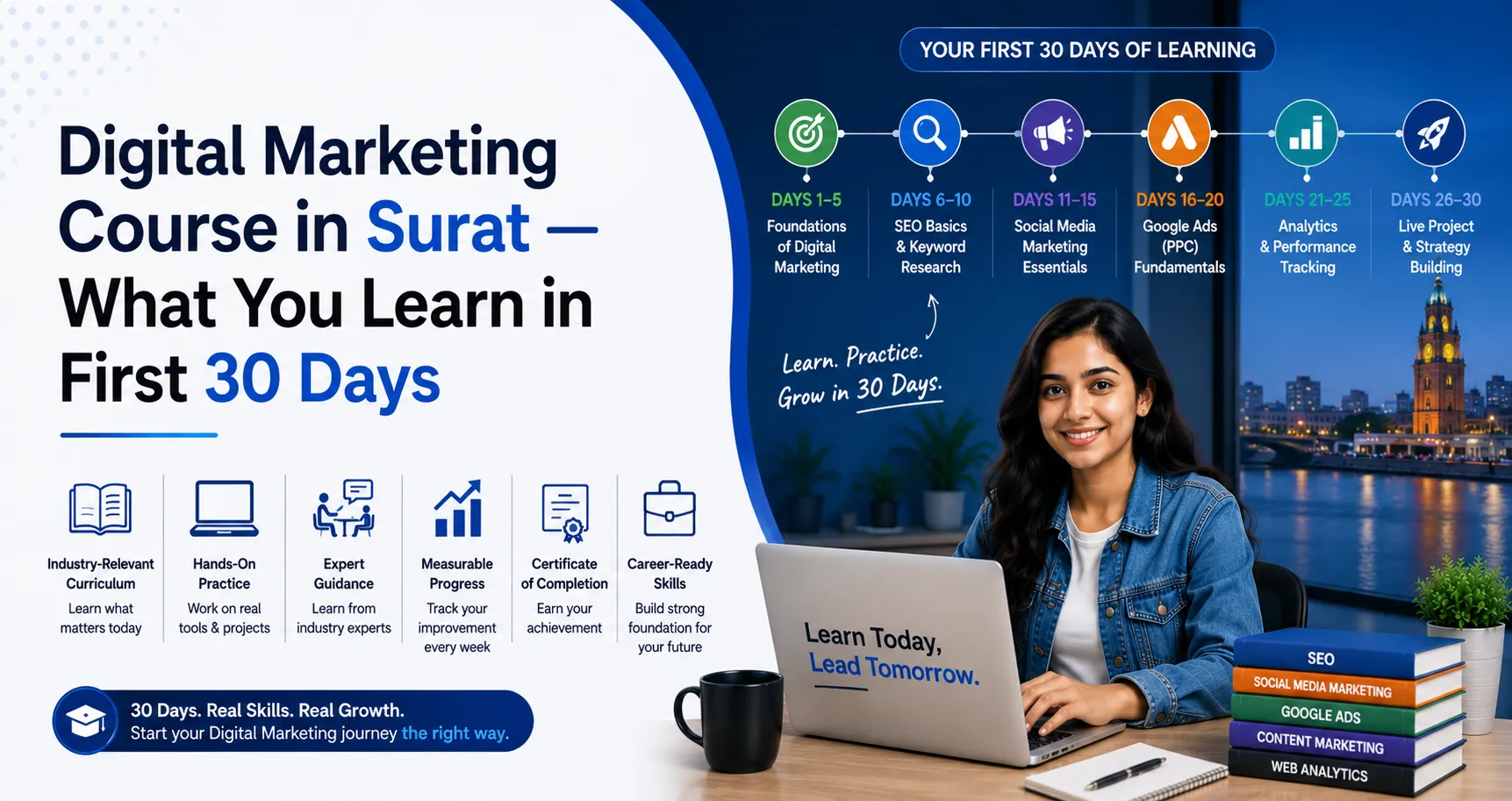 Digital Marketing Course in Surat — What You Learn in First 30 Days