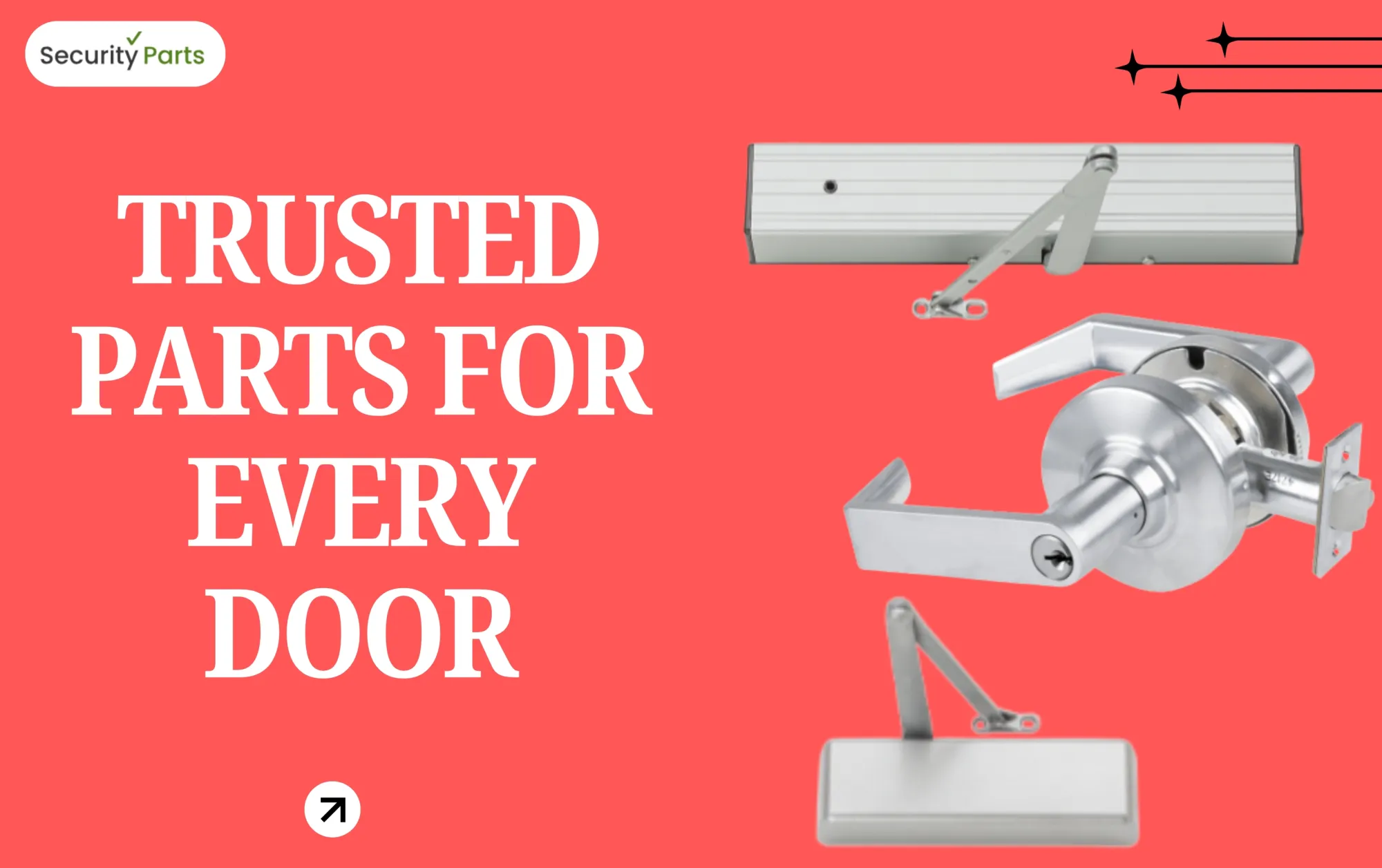 Shop Door Closers, Locks & Exit Hardware Replacement Parts