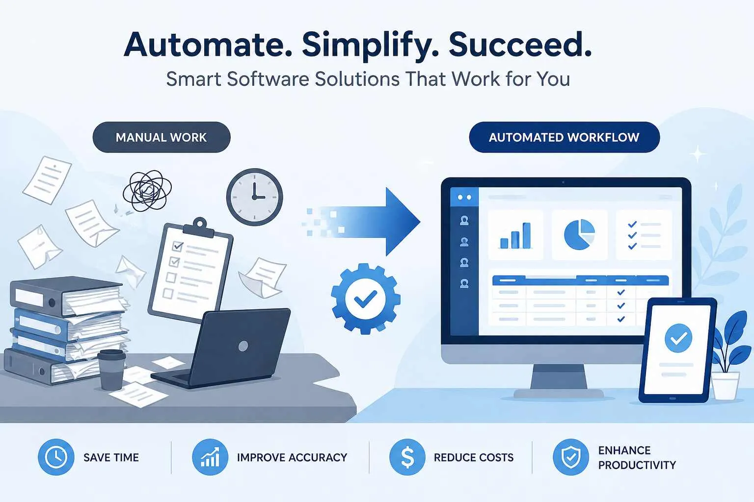 How Software Application Development Services Reduce Manual Work