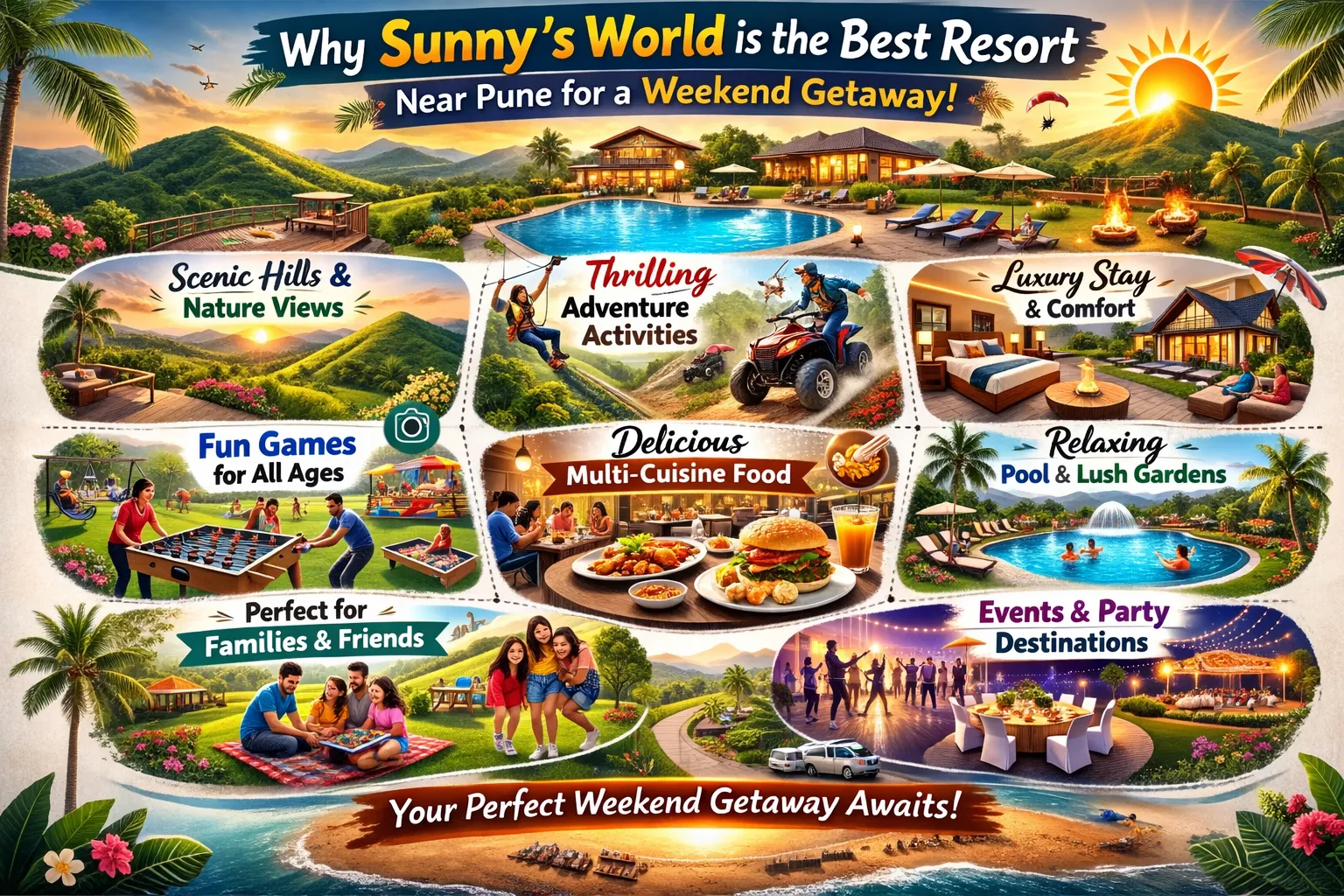 Top 10 Reasons Why Sunny’s World is the Best Resort Near Pune for a Weekend Getaway