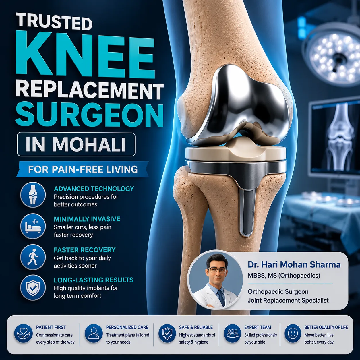 Trusted Knee Replacement Surgeon in Mohali for Pain-Free Living