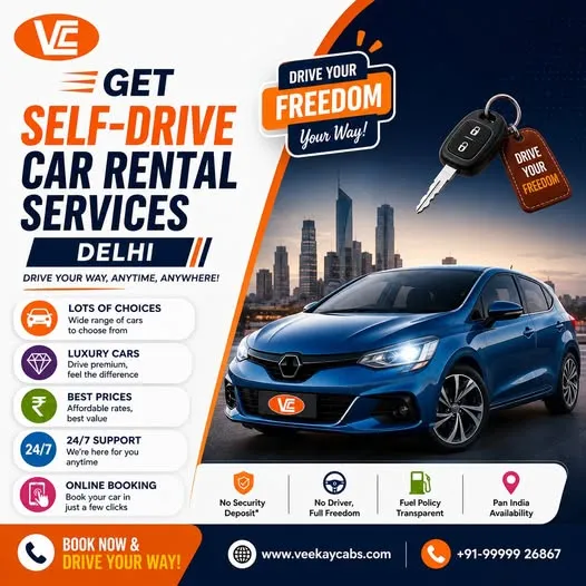 How to Rent a Self-Drive Car in Delhi in Easy Steps with Veekay Cabs