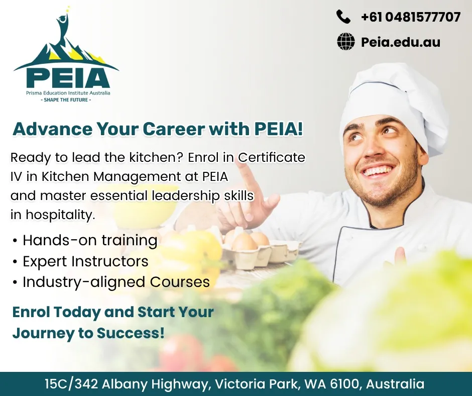 Affordable Certificate IV in Kitchen Management Resources at PEIA