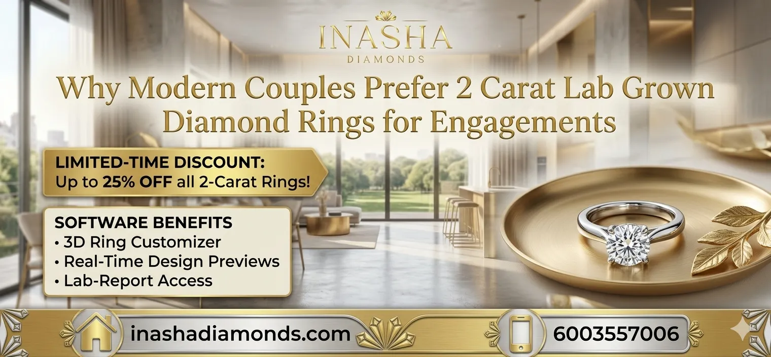 Why Modern Couples Prefer 2 Carat Lab Grown Diamond Rings for Engagements