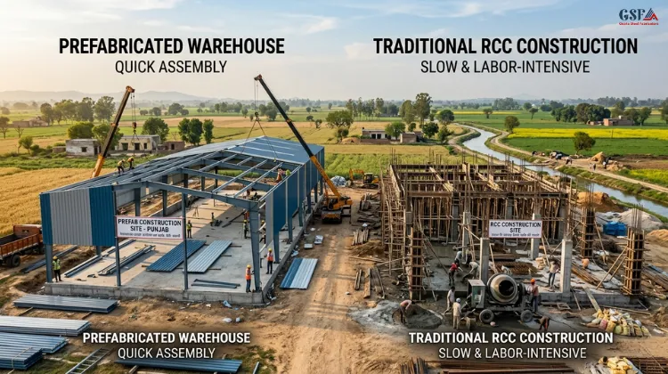 The True Cost of Building a Prefabricated Warehouse in Punjab vs. Traditional RCC