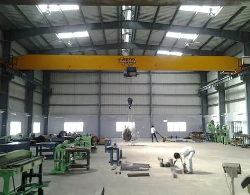 Common Applications of Single Girder EOT Cranes in Manufacturing Units | Vertex  Cranes