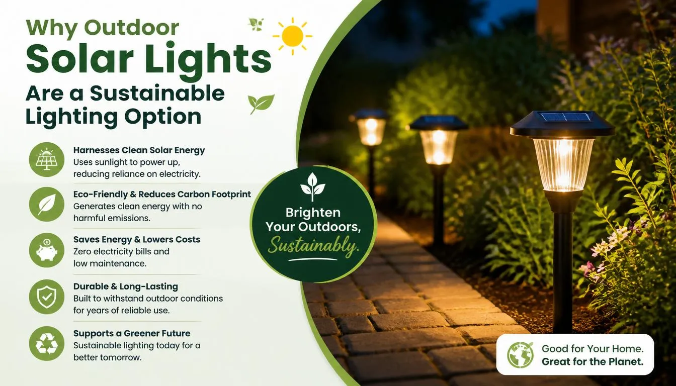 Why Outdoor Solar Lights Are a Sustainable Lighting Option