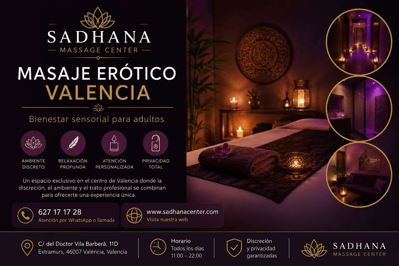 Sadhana Massage Center: bienestar sensorial y masajes eróticos en Valencia