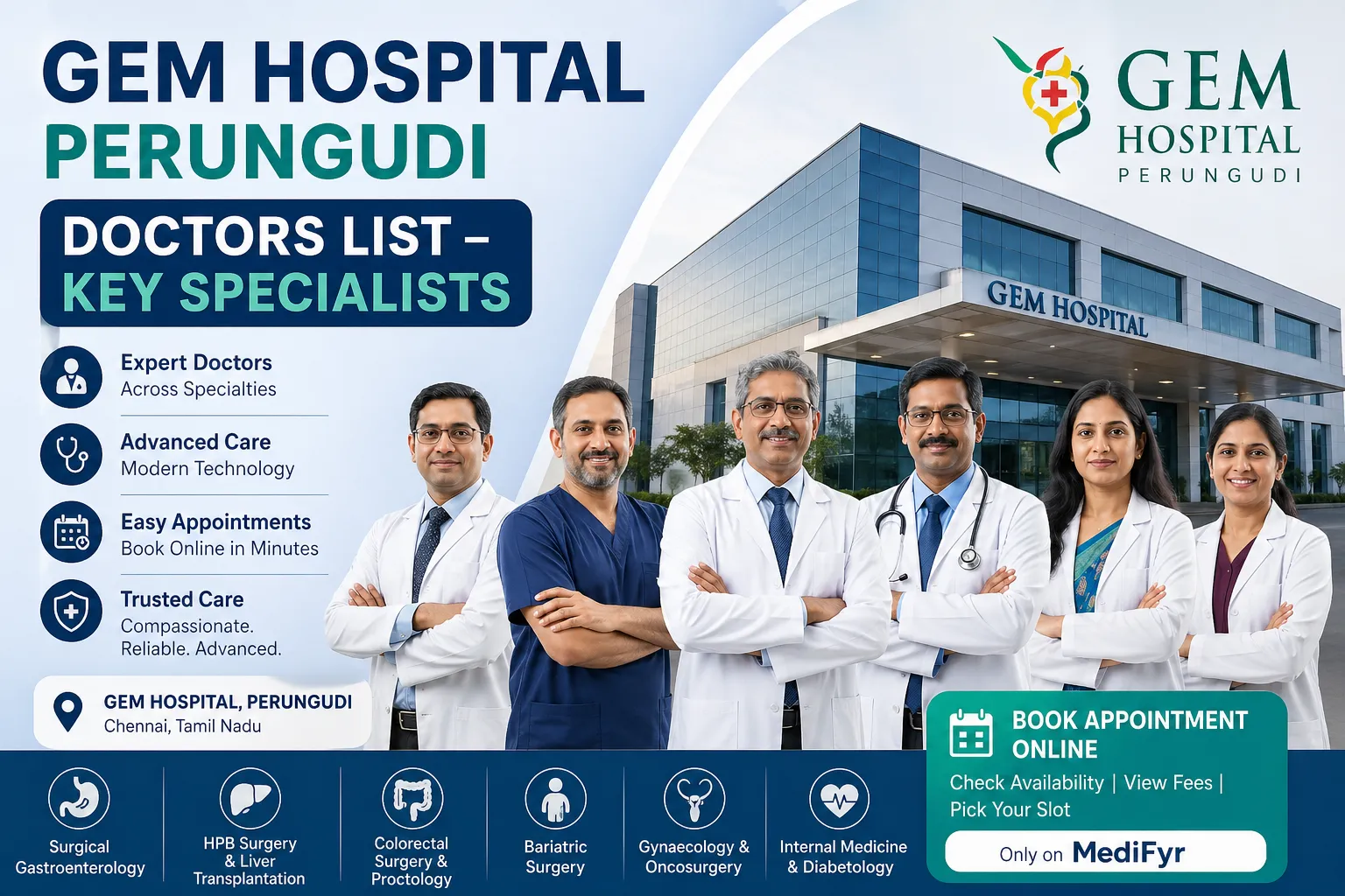 GEM Hospital Perungudi Doctors List – Expert Gastroenterologists & Surgeons in Chennai