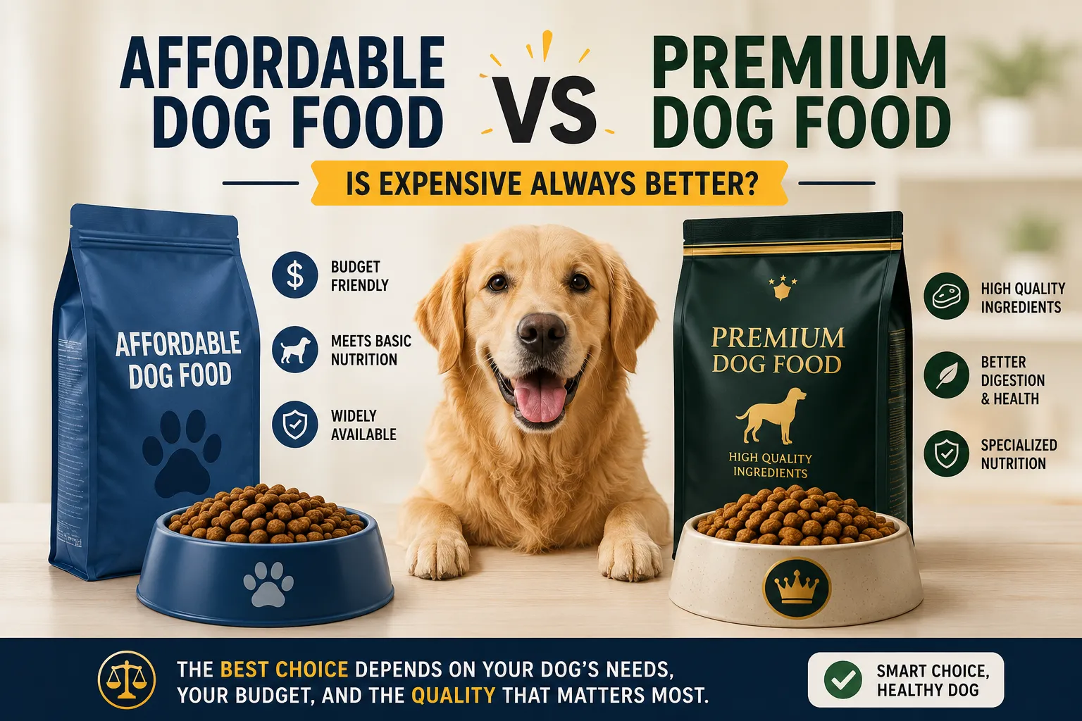 Affordable Dog Food vs Premium Dog Food: Is Expensive Always Better?