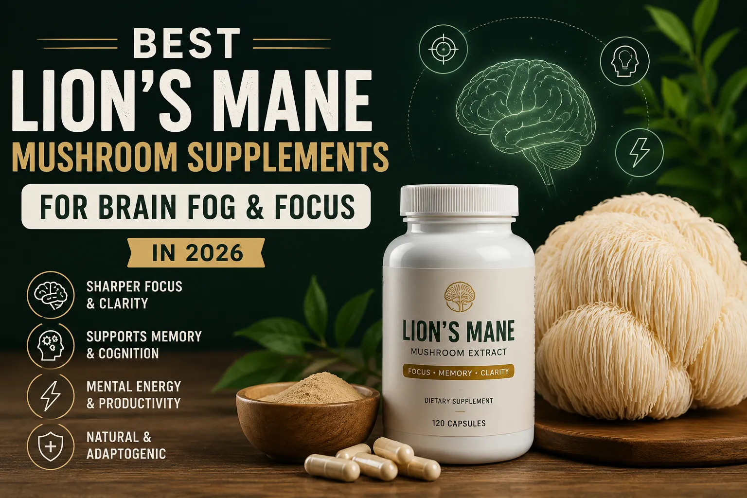 Best Lion’s Mane Mushroom Supplements for Brain Fog & Focus in 2026