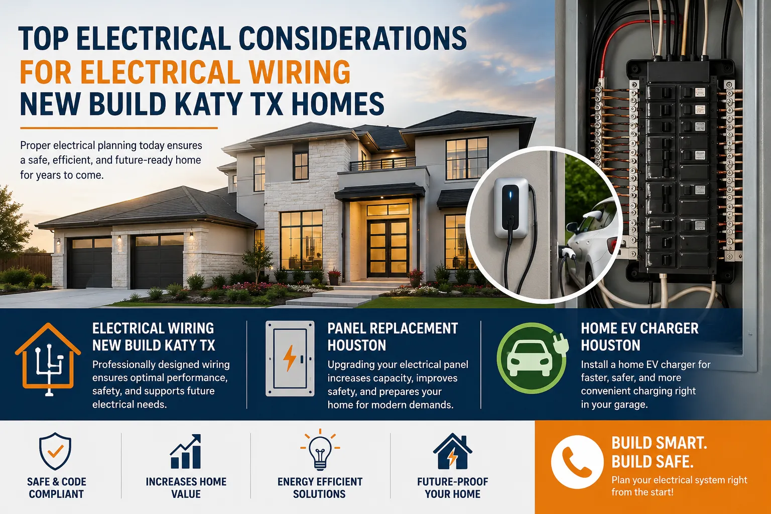 Top Electrical Considerations for Electrical Wiring New Build Katy TX Homes