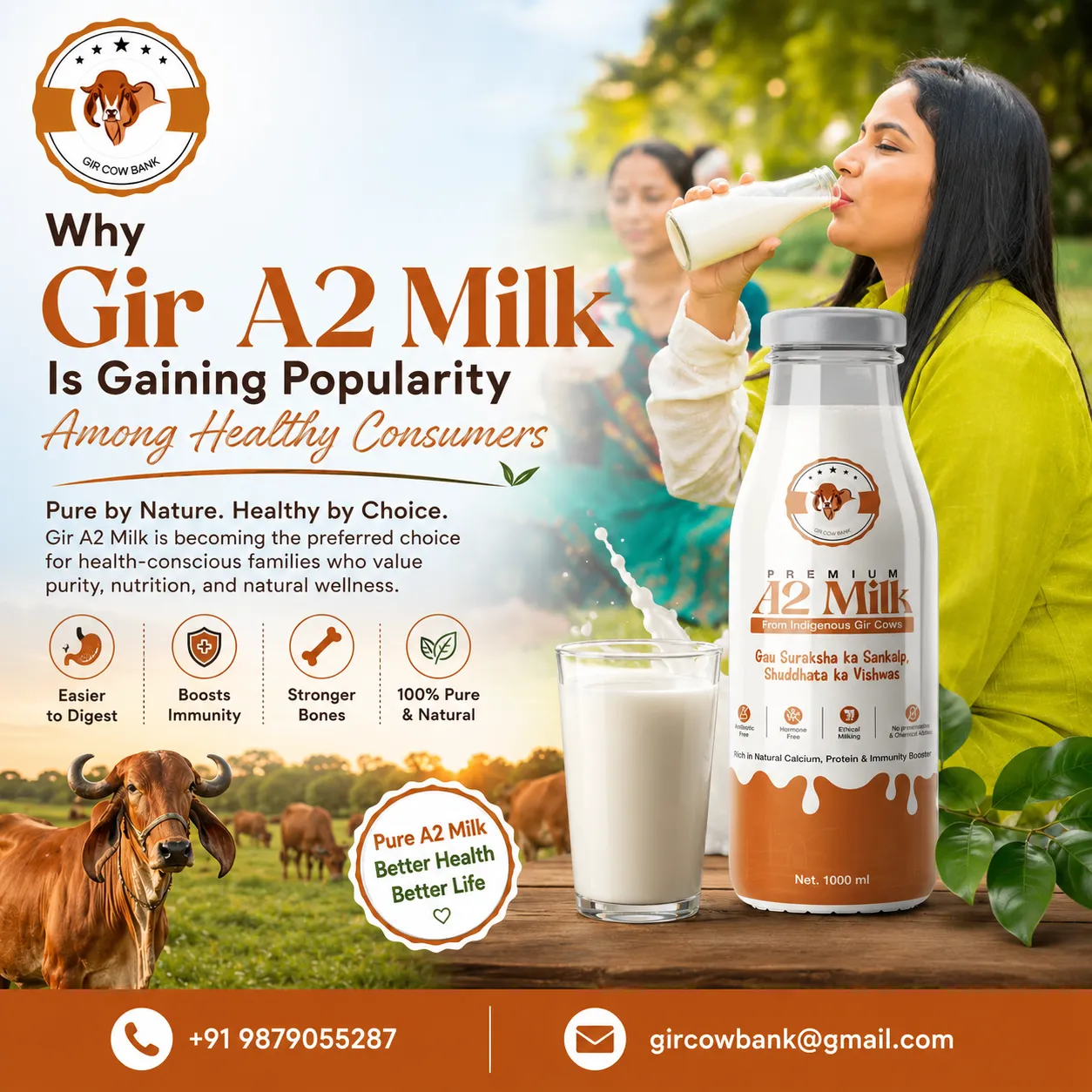 Why Gir A2 Milk Is Gaining Popularity Among Healthy Consumers