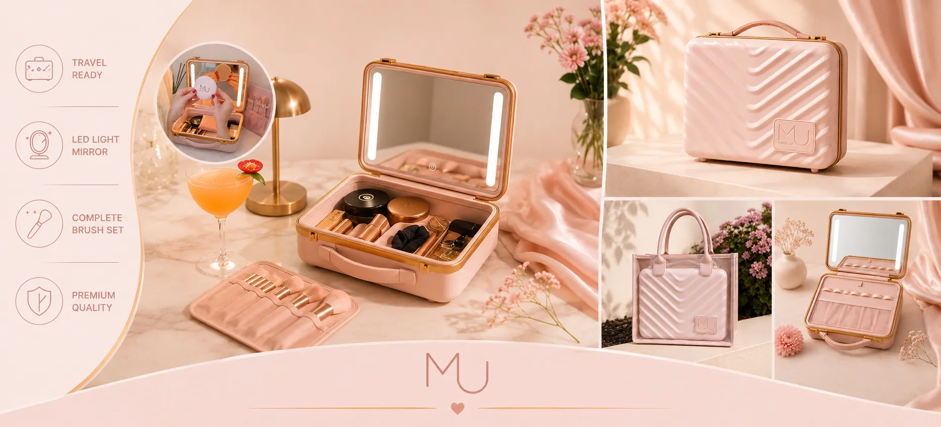 Make Up Suitcase with Lights: A Premium Beauty Organiser for Busy Women