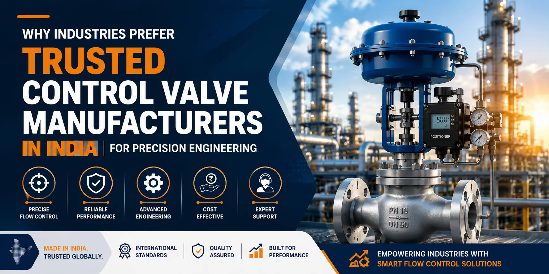Why Industries Prefer Trusted Control Valve Manufacturers in India for Precision Engineering