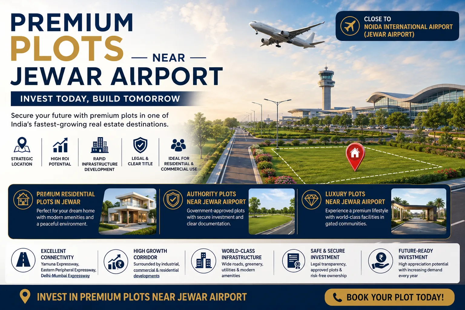 Premium Plots Near Jewar Airport: A Smart Investment Opportunity for Future Growth