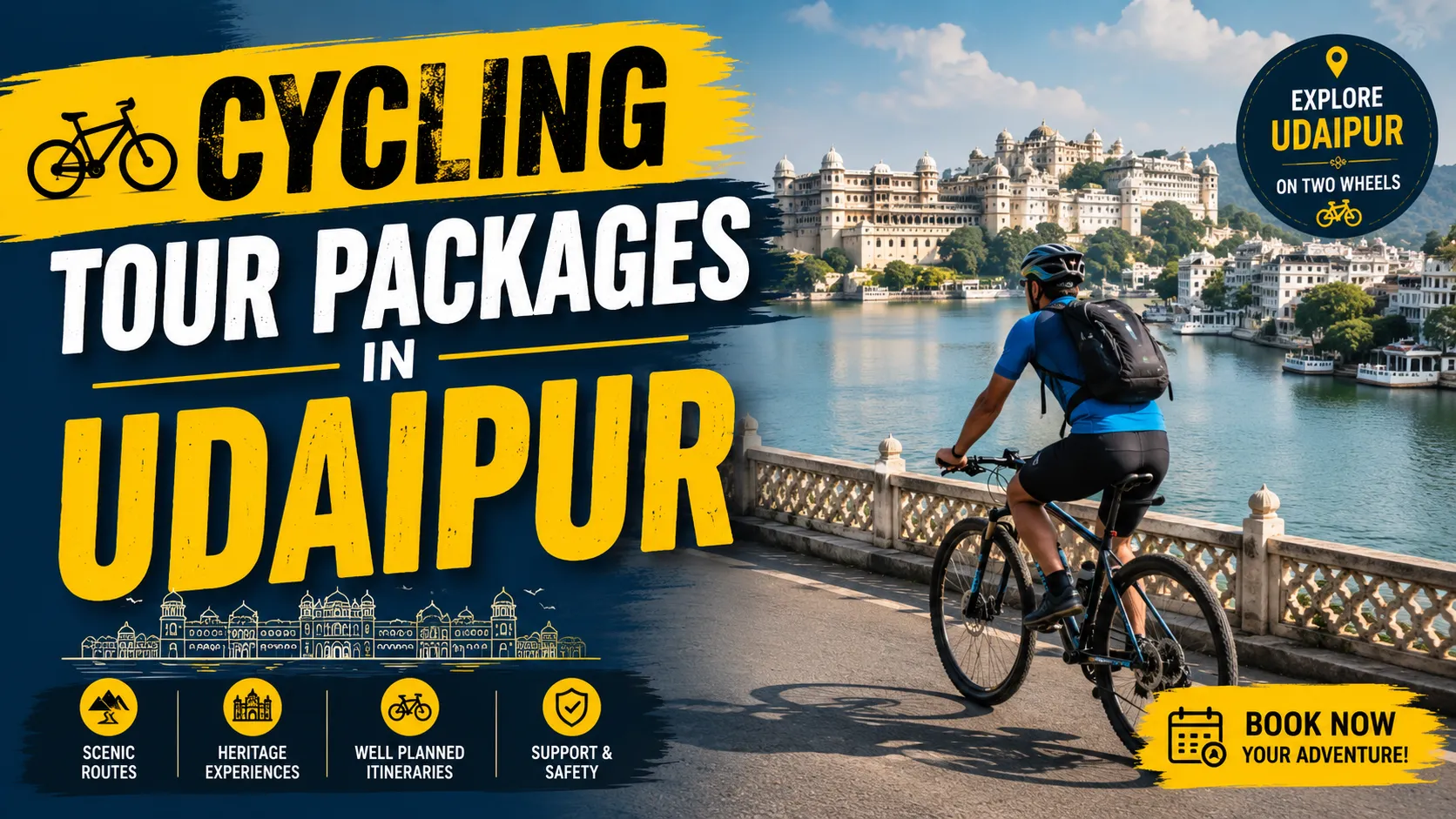 Enjoy Morning Cycling in Udaipur Around Scenic Lakes