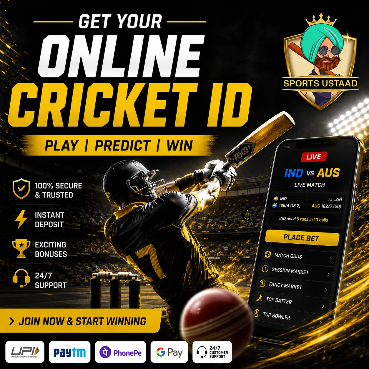 Best Online Cricket ID Provider with Ustaadbook – Secure & Fast Platform
