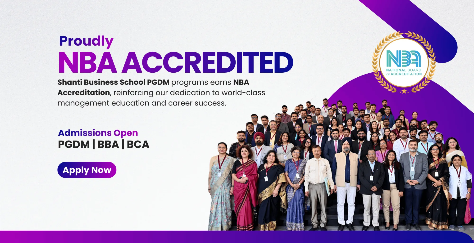 NBA Accredited PGDM Program at Shanti Business School Ahmedabad
