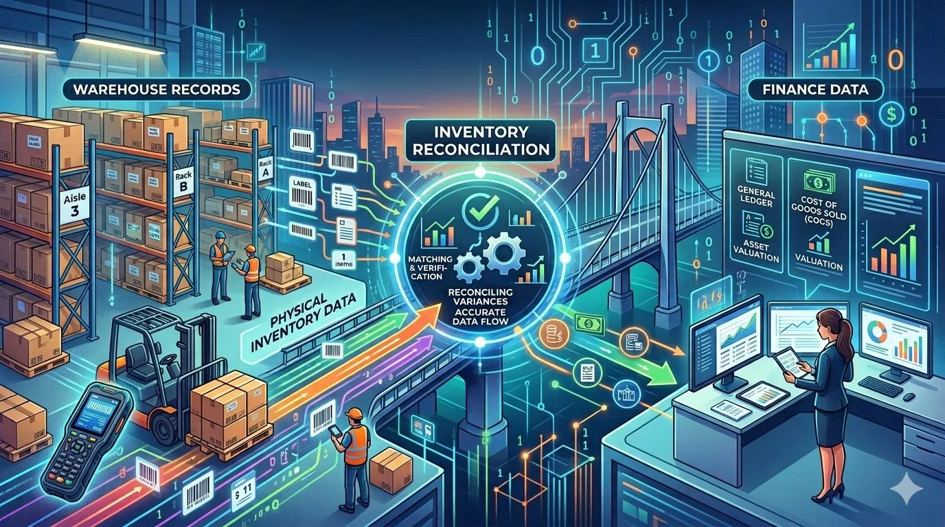 How Inventory Reconciliation Connects Warehouse Records with Finance Data