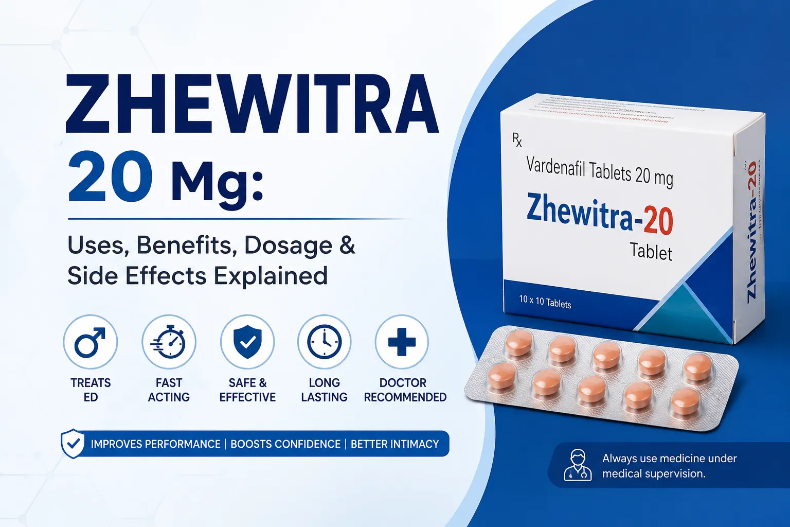 Zhewitra 20 Mg: Uses, Benefits, Dosage & Side Effects Explained