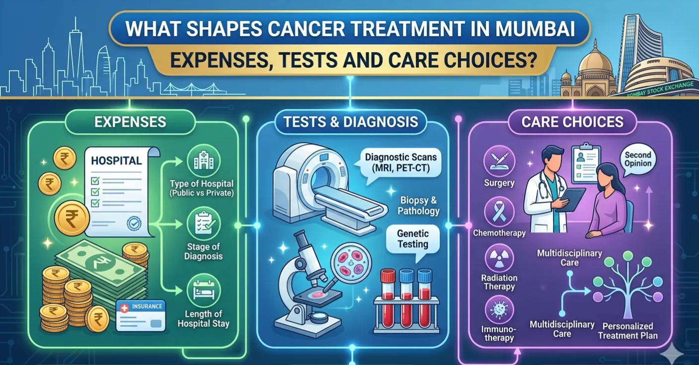What shapes cancer treatment in Mumbai expenses, tests and care choices?