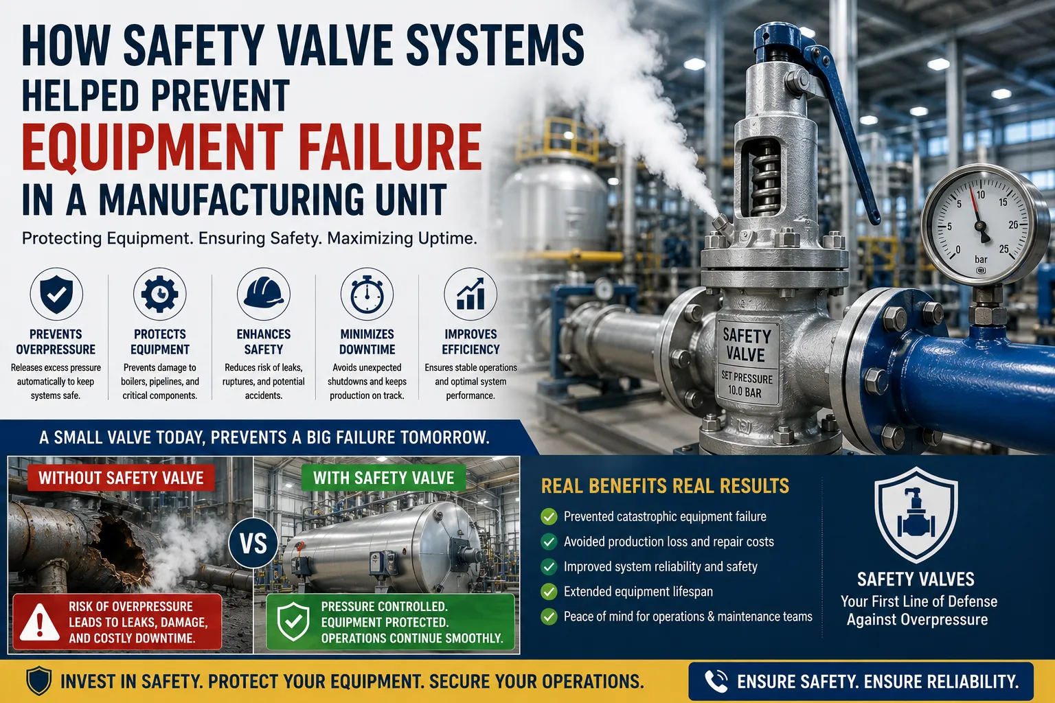 How Safety Valve Systems Helped Prevent Equipment Failure in a Manufacturing Unit