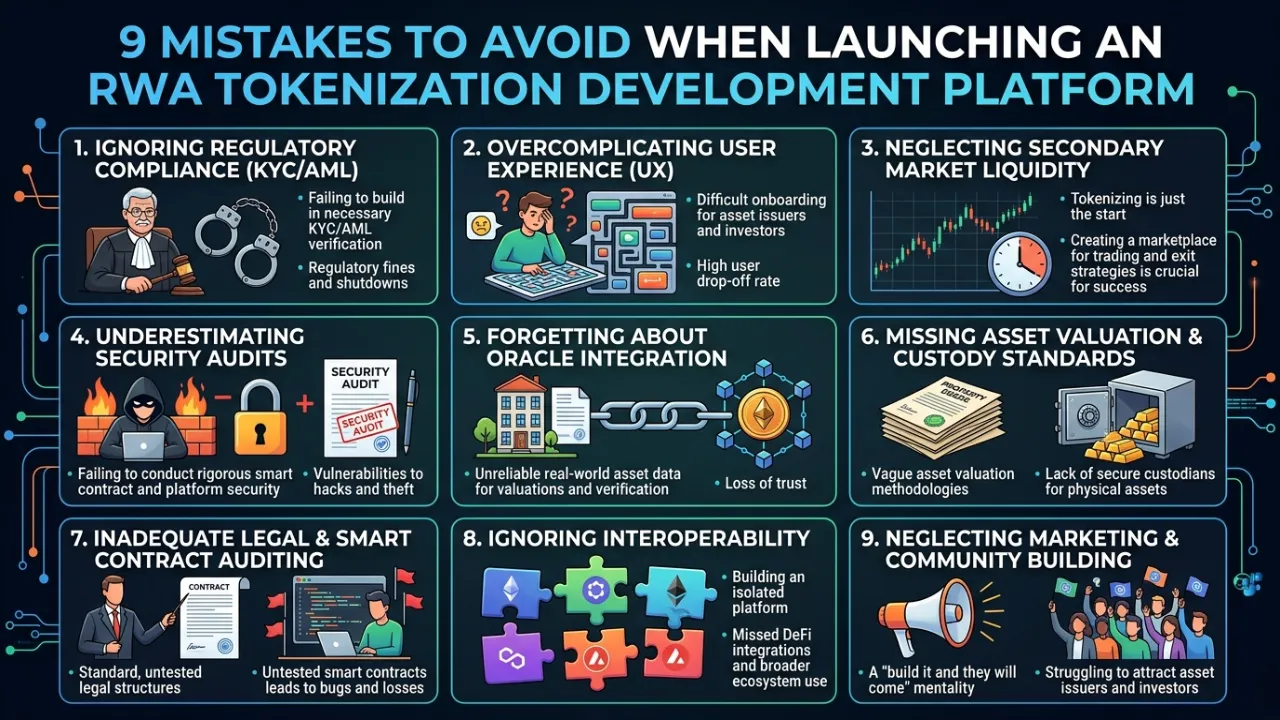 9 Mistakes to Avoid When Launching an RWA Tokenization Development Platform