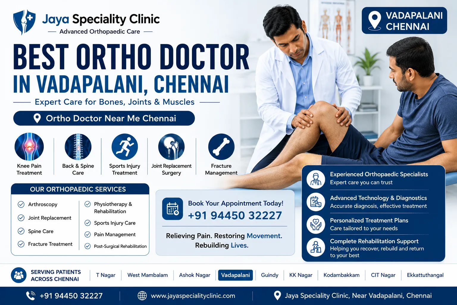 Who Is the Best Ortho Doctor in Vadapalani Chennai for Knee Pain, Sports Injuries & Joint Care?