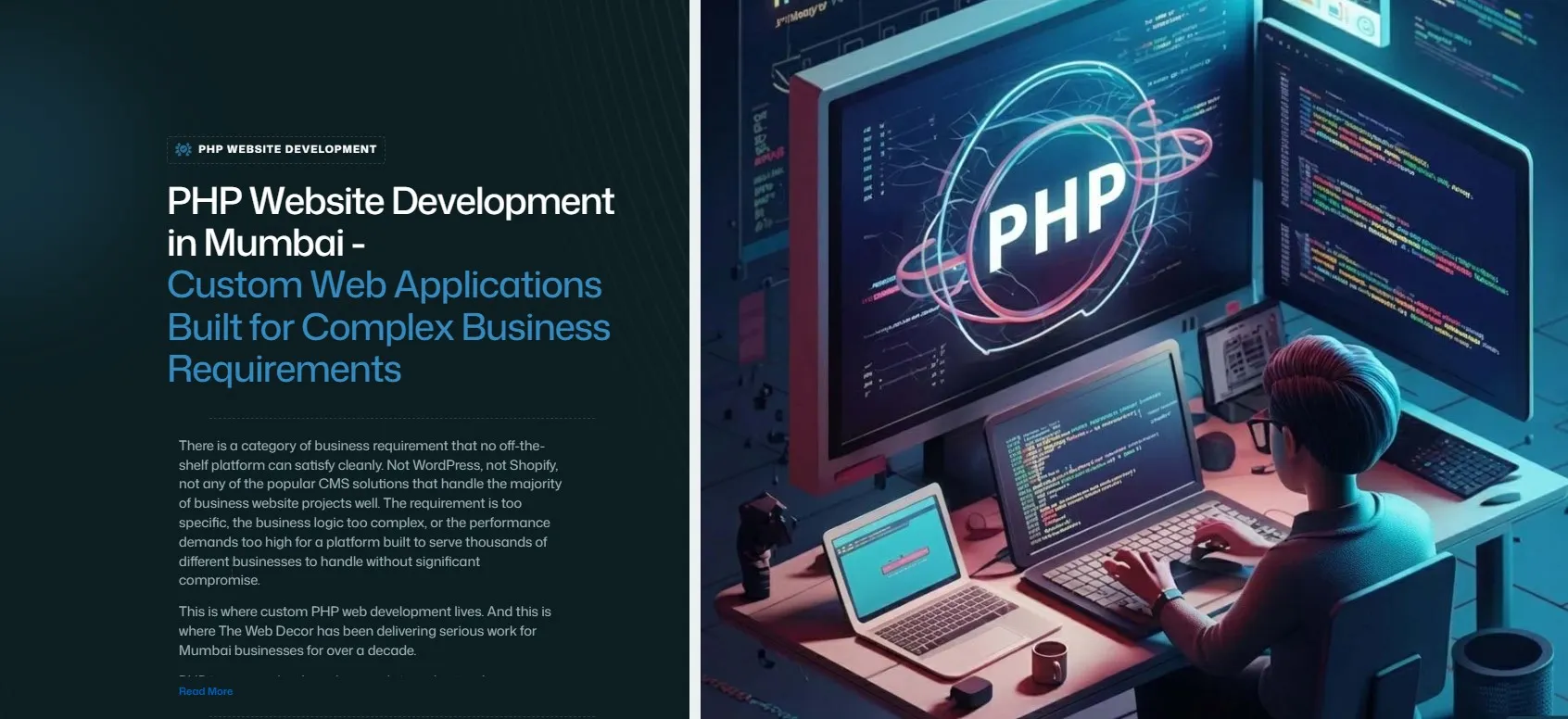 Support massive traffic growth by building a scalable PHP application Mumbai.