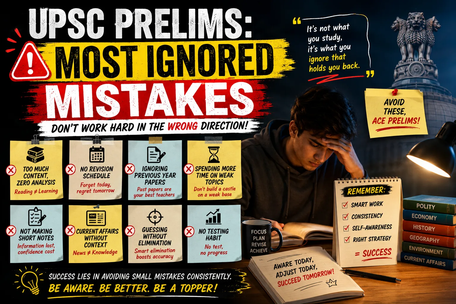 UPSC Prelims: Most Ignored Mistakes in Preparation