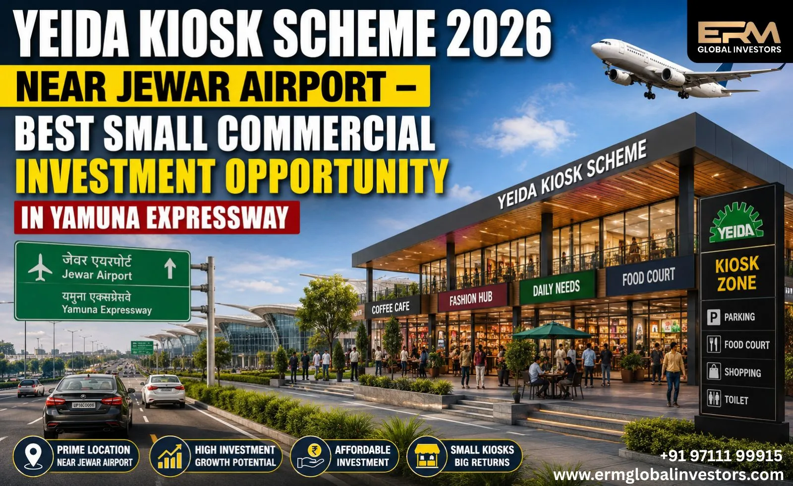 YEIDA Kiosk Scheme 2026 Near Jewar Airport – Best Small Commercial Investment Opportunity in Yamuna Expressway