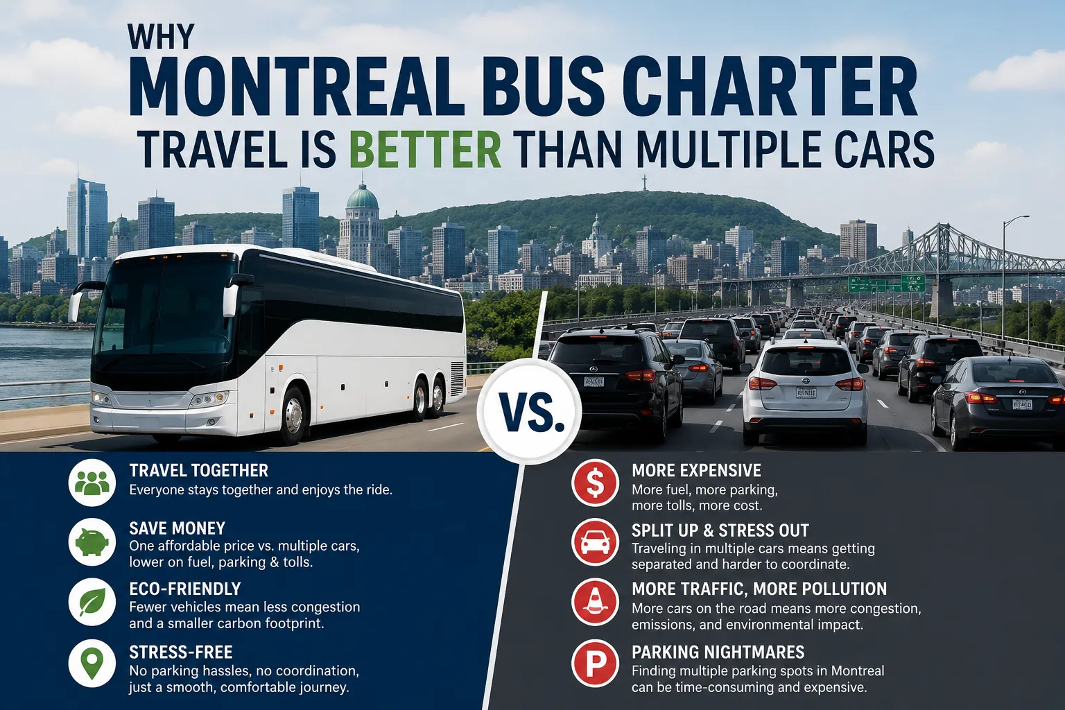 Why Montreal Bus Charter Travel Is Better Than Multiple Cars