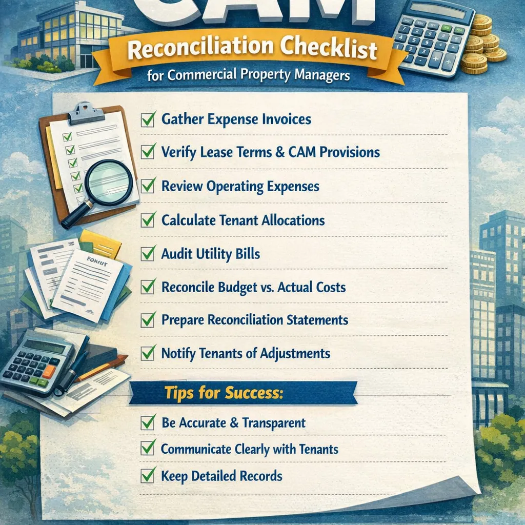 CAM Reconciliation Checklist for Commercial Property Managers