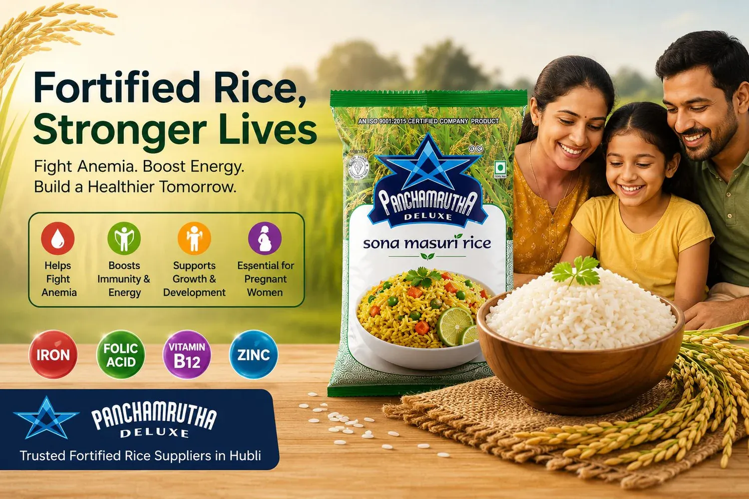 Government's Rice Fortification Mission & How Panchamrutha Supports It