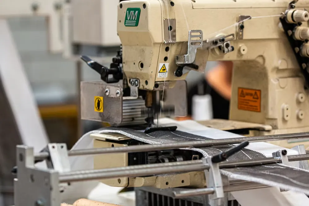 An embroidery machine