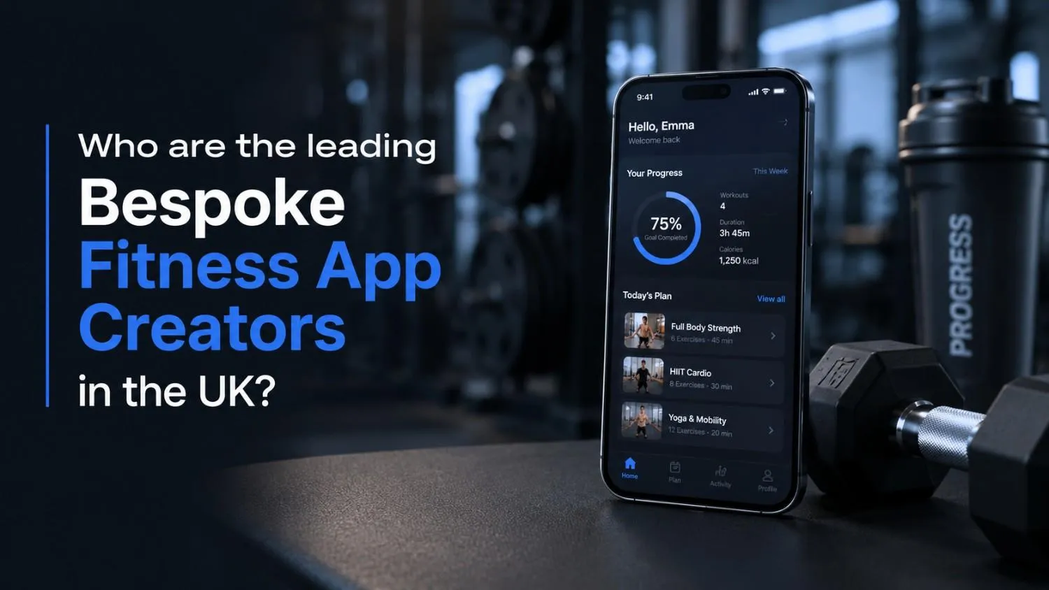Who are the leading bespoke fitness app creators in the UK?