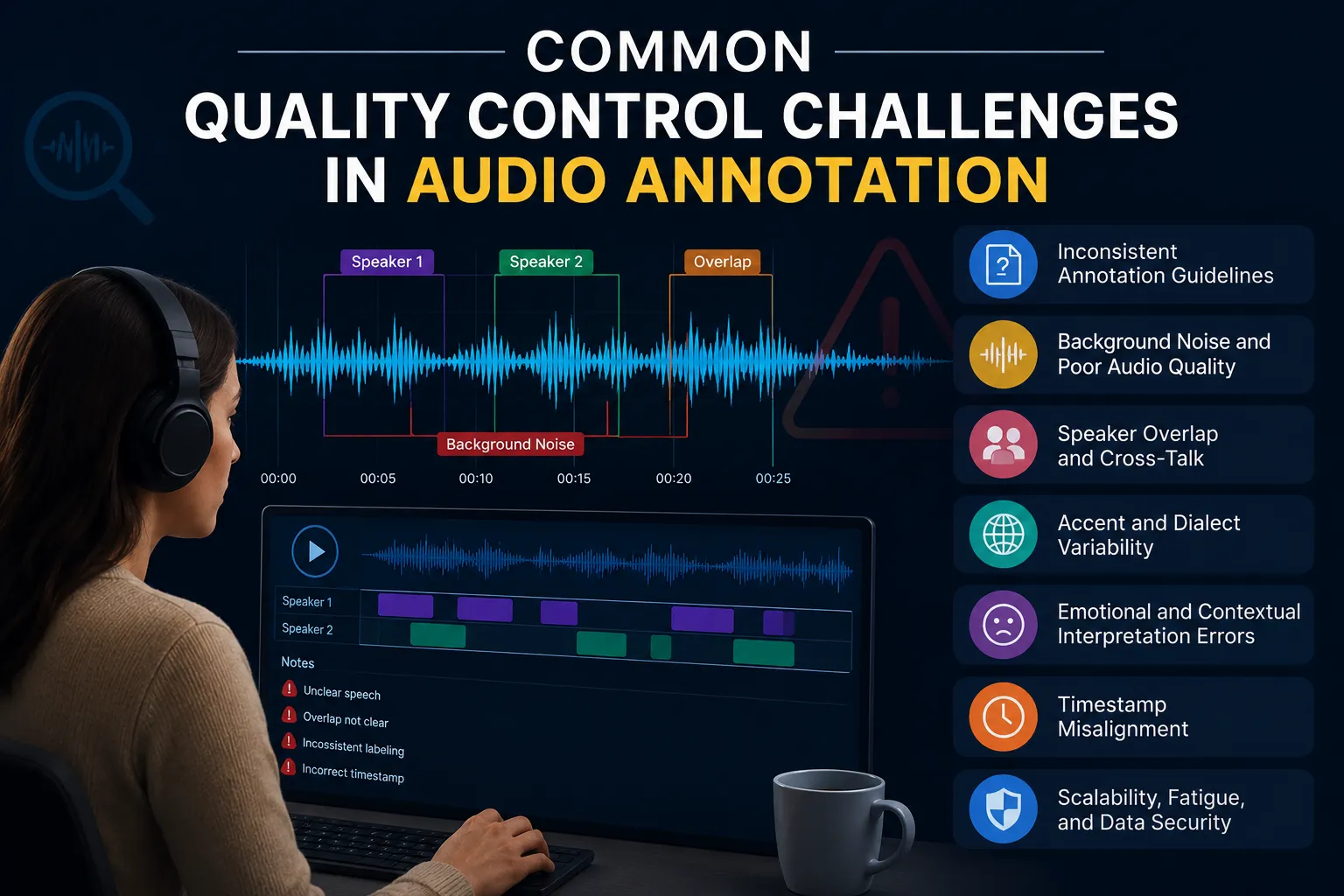 Common Quality Control Challenges in Audio Annotation